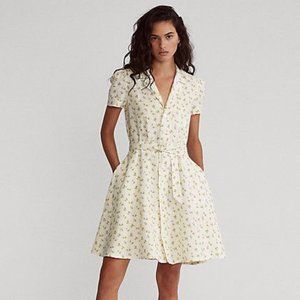 Polo Ralph Lauren Floral Belted Linen Dress